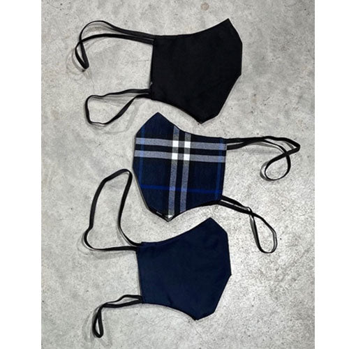 Annah Stretton - Men's - Blue Tartan, Navy and Black - Pack Of 3